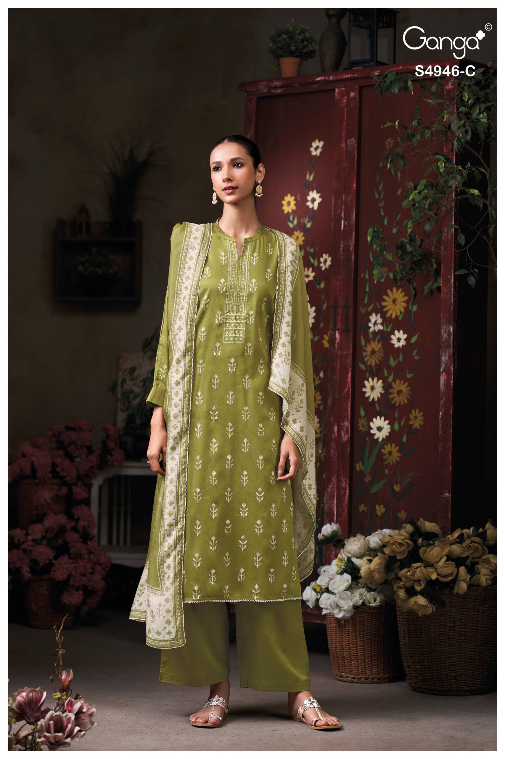KAIRISHA 4946 SERIES By GANGAFASHION Stylish Beautiful Colourful COTTON SATIN Dresses At Wholesale Price